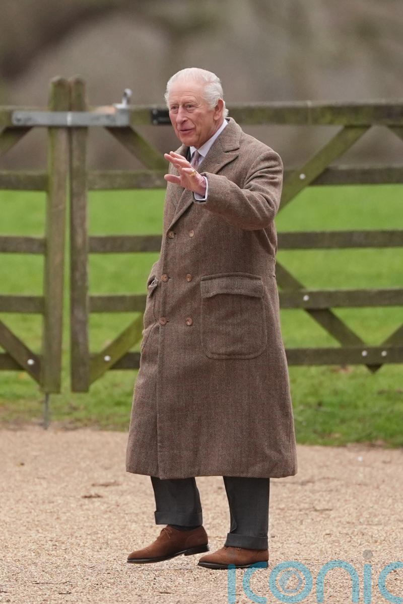 King greets well-wishers after Sandringham church service