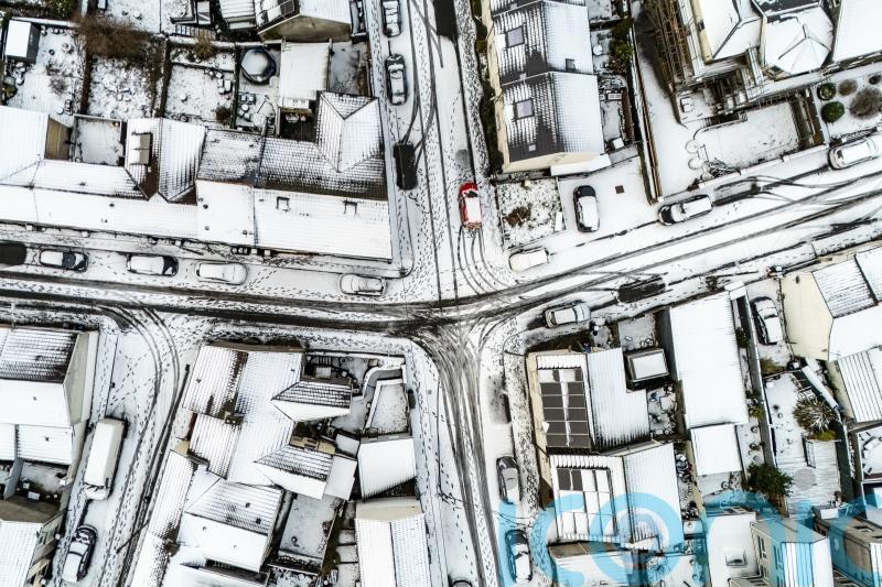 In Pictures: Storm Goretti batters Britain with snow, wind and rain