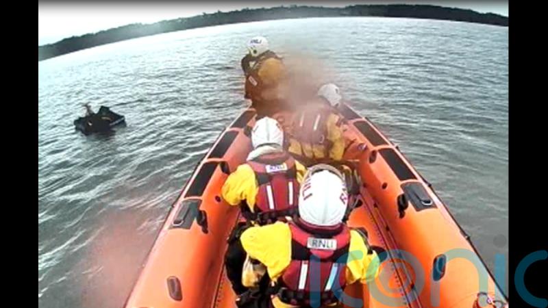Lifeboat crews rescue man stranded on inflatable mattress
