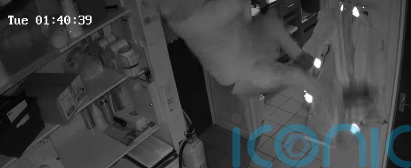 Police share &lsquo;genius&rsquo; video of bungling burglar crashing to Earth