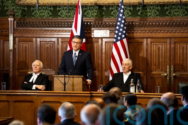 US speaker seeks to &lsquo;calm the waters&rsquo; on UK trip amid Trump Greenland threats