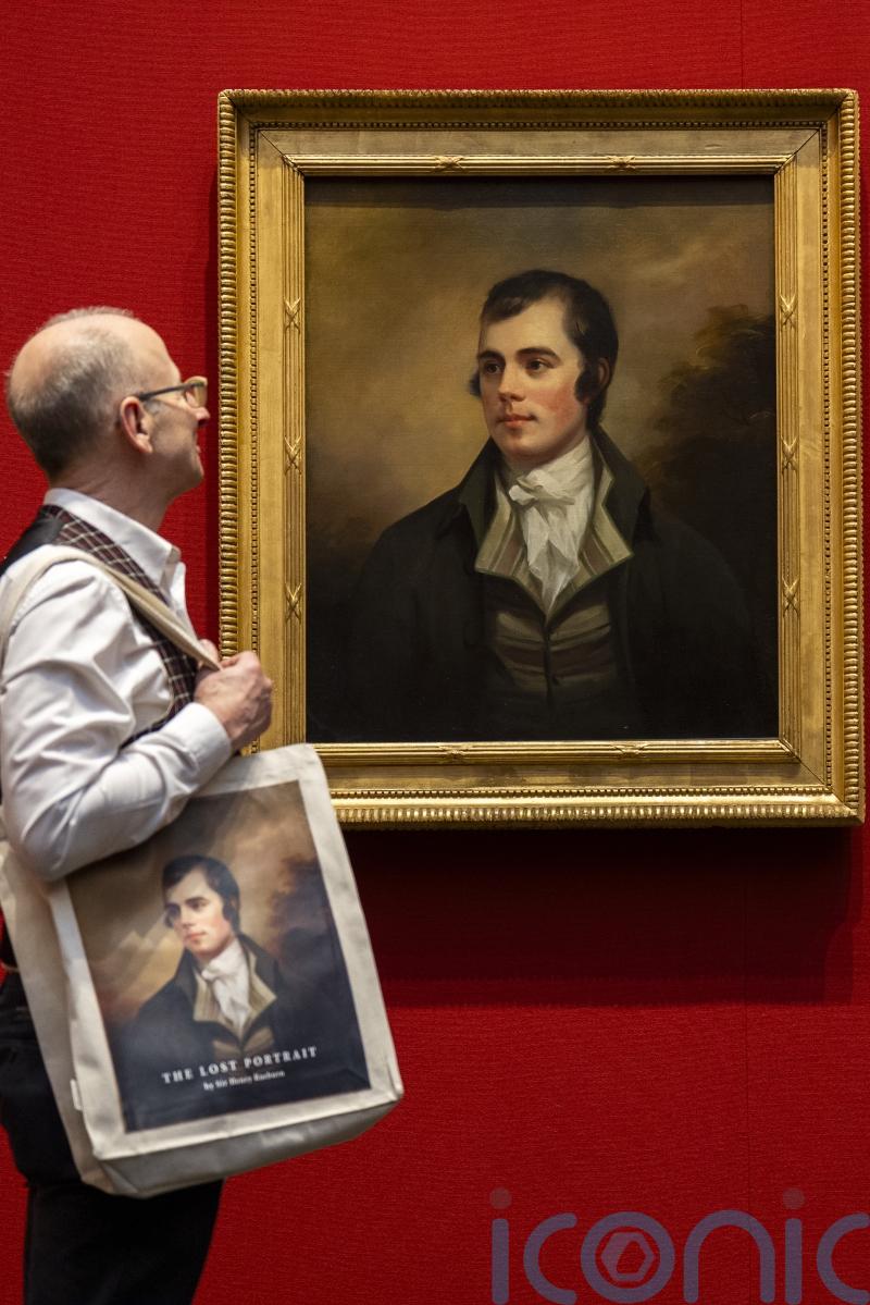 Long-lost portrait of Scotland&rsquo;s national bard on public display for first time