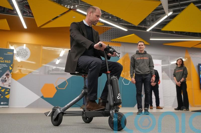 William jokes pioneering mobility scooter is not fast enough for him