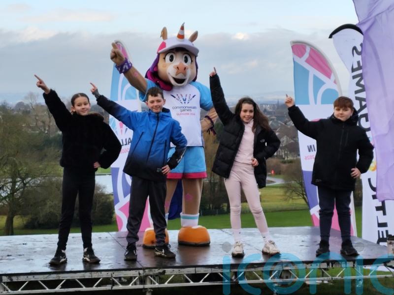 Mascot leads park event to mark six months until &lsquo;smartest&rsquo; Commonwealth Games