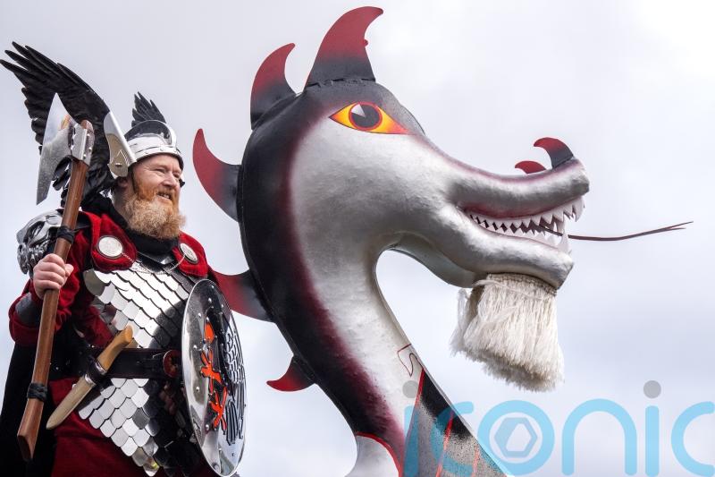 Crowds gather in Shetland for Up Helly Aa fire festival