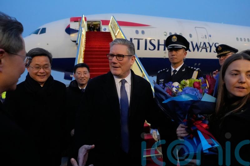Sir Keir Starmer arrives in China in first visit by British PM since 2018