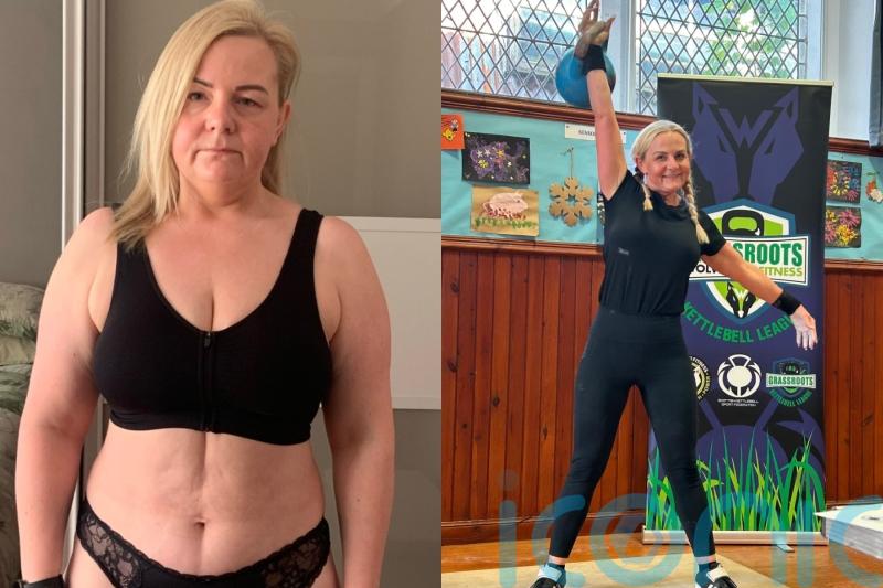 Mum who called herself &lsquo;fat and ugly&rsquo; every day drops from size 18 to 8 and competes in England kettlebell competitions