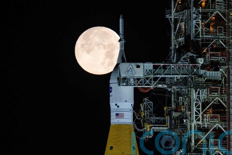 Nasa targets launch in March for Moon rocket after test run reveals fuel leaks