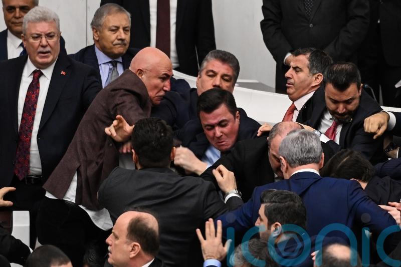 Brawl erupts in Turkey&rsquo;s parliament over justice minister appointment