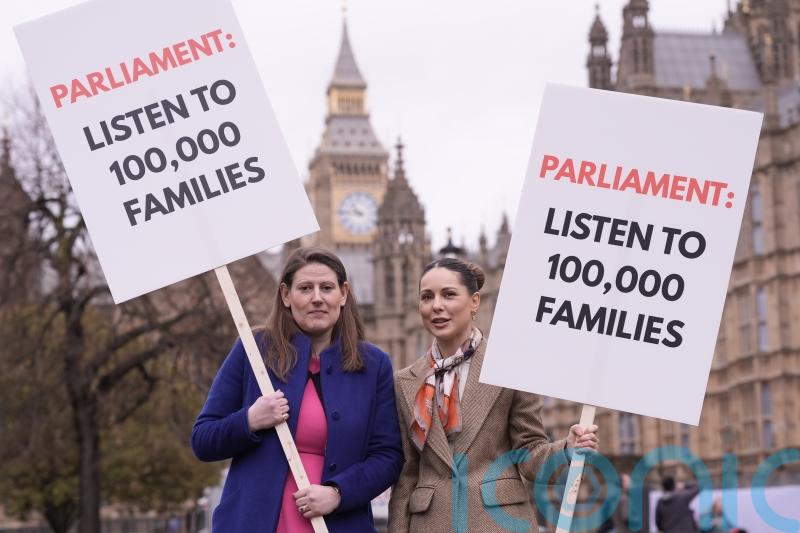 Louise Thompson leads protest calling for improved maternity care