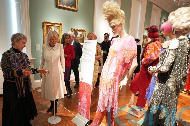 Family wedding dress link revealed by Camilla at Zandra Rhodes exhibition