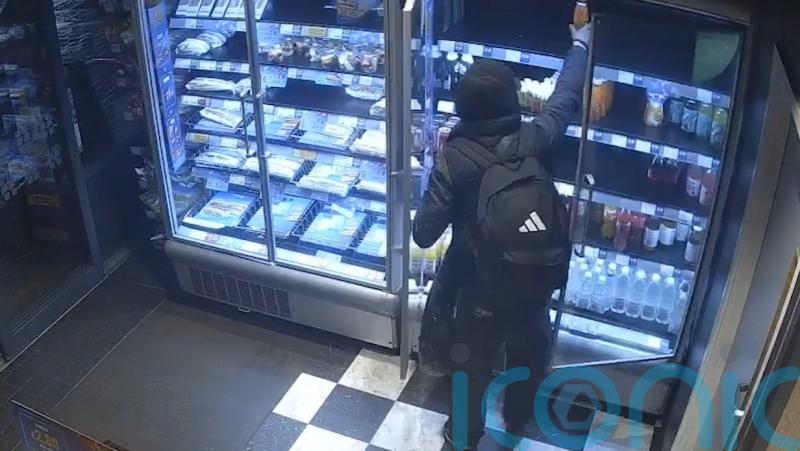 Greggs thief nicknamed &lsquo;Hamster&rsquo; by staff seen stealing drinks in plain sight