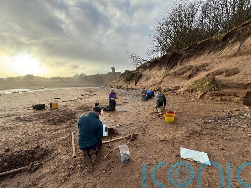 2,000-year-old footprints discovered on beach after storms