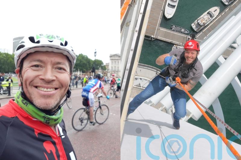 Man who &lsquo;somehow&rsquo; survived broken bungee cord in 170ft crane jump raises thousands for charities through fitness feats