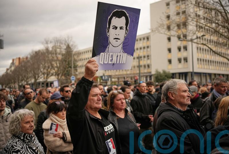 Hundreds march in Lyon in protest over activist&rsquo;s killing as Macron urges calm