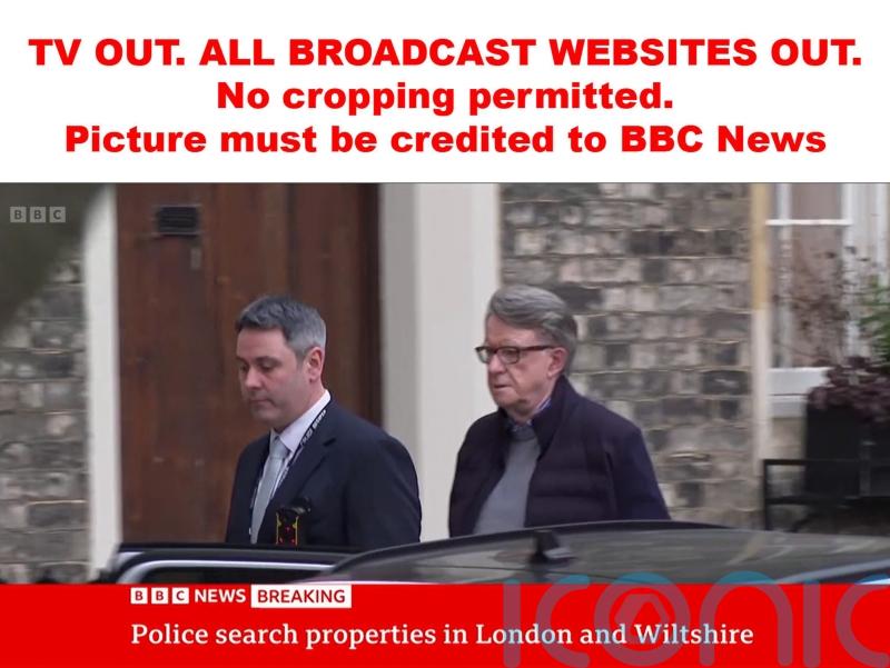 Mandelson questioned by police after arrest on suspicion of misconduct in office