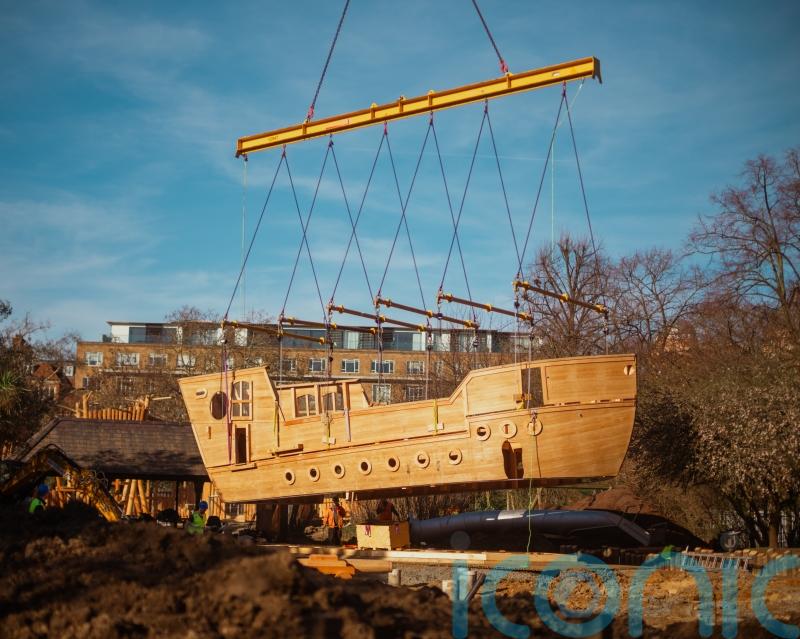 New galleon arrives ready for revamp of Diana memorial playground