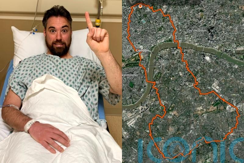 Dad who lost testicle to cancer throws it farewell Zoom party, does penis-shaped run and urges men to check themselves