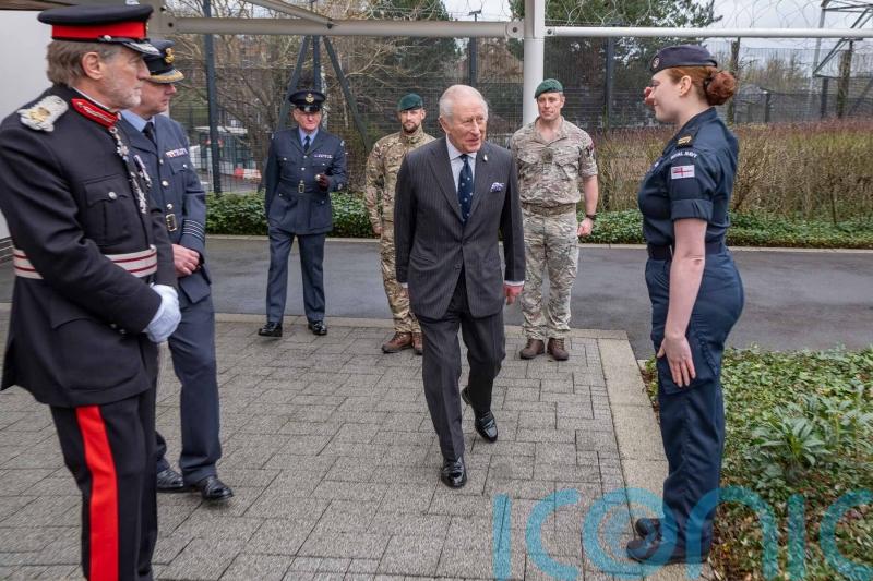 King visits top UK operational military headquarters
