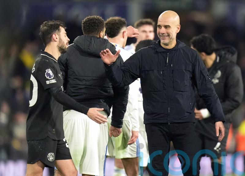 Pep Guardiola hails &lsquo;huge victory&rsquo; at Leeds as Man City reel in leaders Arsenal