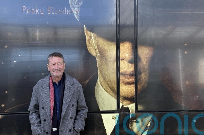 Tram named after Peaky Blinders writer Steven Knight as fans gather for premiere