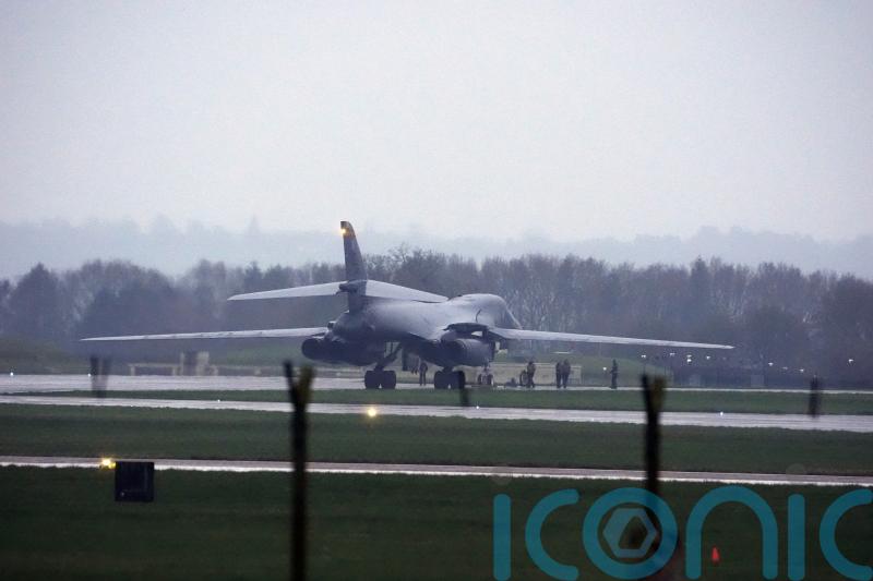 US bomber that can carry 24 cruise missiles and hit 900mph lands in UK