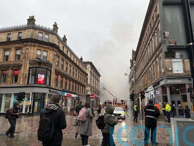 Travel disruption to continue after huge fire near Glasgow Central station