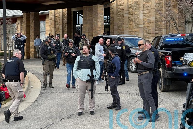 Armed man &lsquo;rammed vehicle into Michigan synagogue and was shot dead by security&rsquo;
