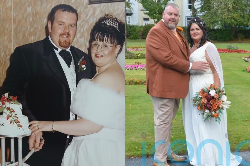 Couple who spent &pound;18k on wedding rekindle love after divorce and remarry at &pound;3k budget wedding featuring Vinted dress