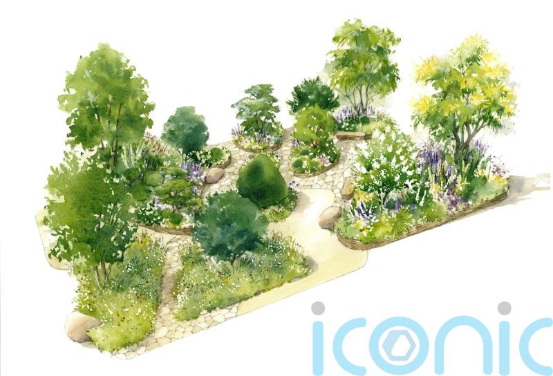 Garden designed with King for RHS flower show inspired by patterns in nature