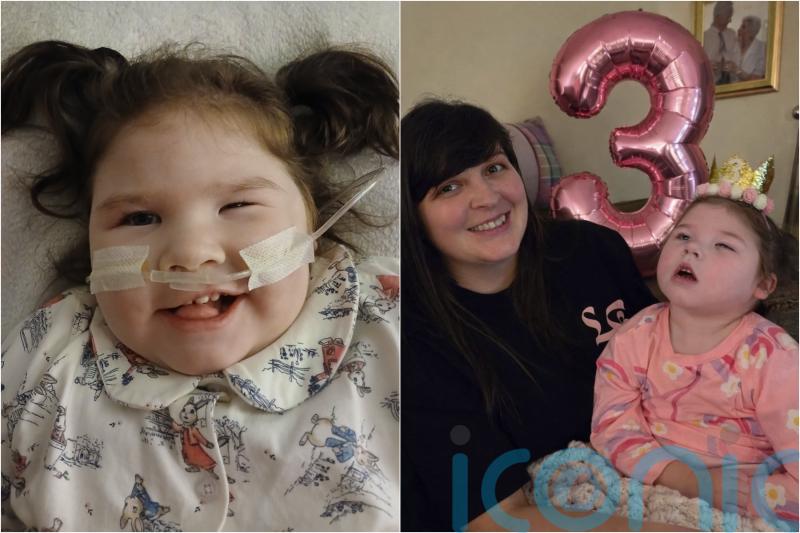 &lsquo;Our daughter has a rare one-in-100,000 condition and nearly died twice &ndash; celebrating her third birthday was monumental&rsquo;