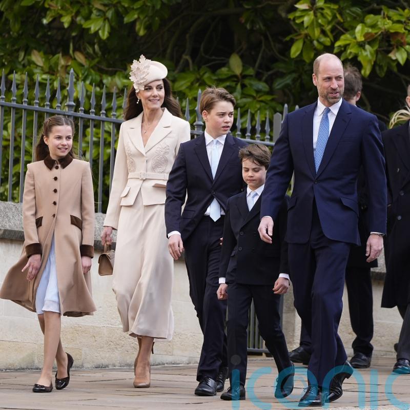 William, Kate and children join traditional royal Easter service