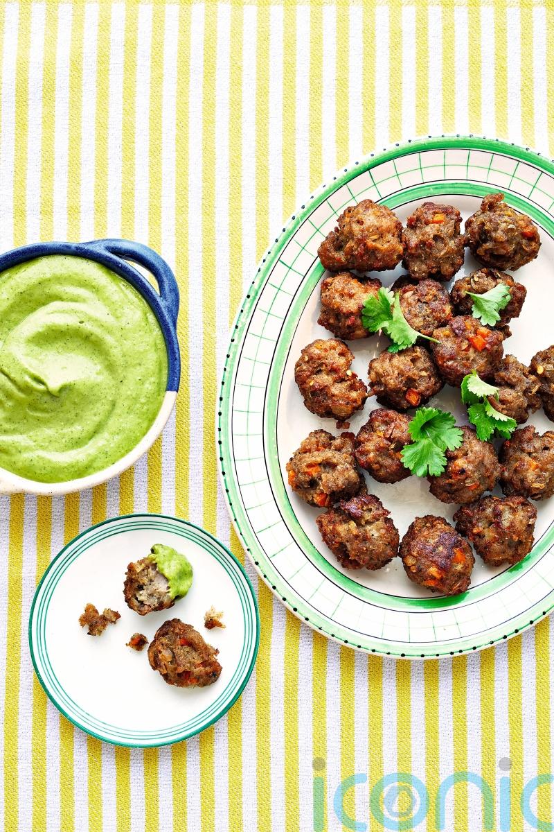 Brin Pirathapan&rsquo;s sausage pakoras with mango and coriander chutney recipe