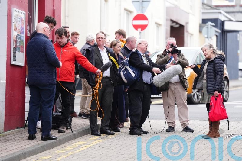 Woman urges Swinney to boycott Israel as interview interrupted