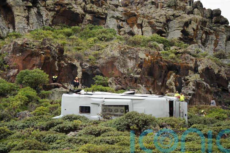 One dead, 27 injured as bus carrying British tourists crashes in Canary Islands