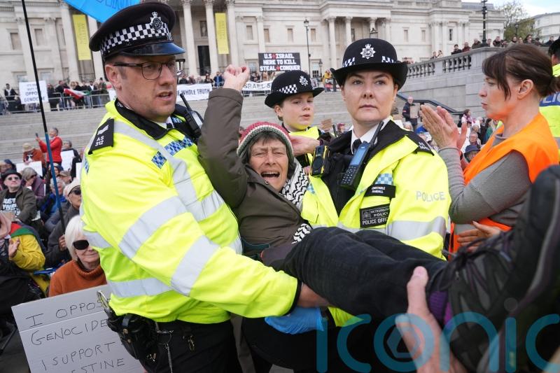 Police make arrests at protest against Palestine Action ban in central London