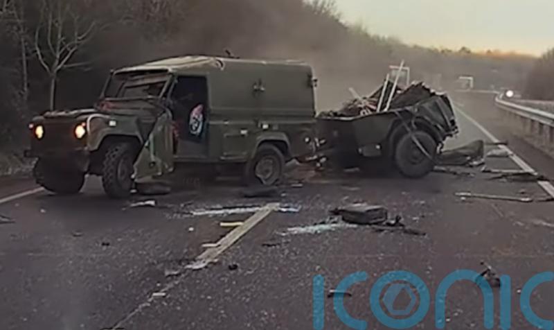 Motorist handed one-year ban after military vehicle sent flying into the air