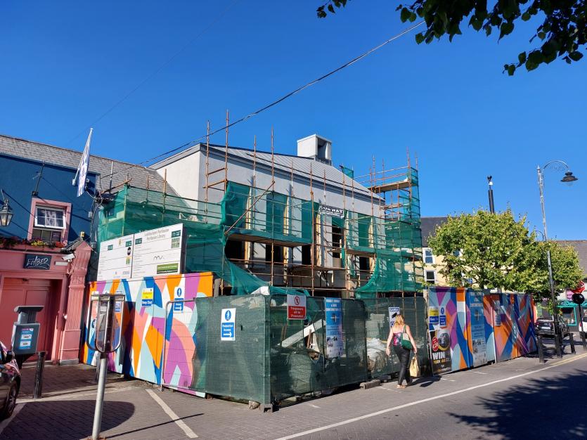 Portlaoise Library under construction this August 2022. Pics: Leinster Express