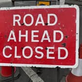 Road closed sign