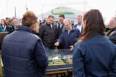 Pictured at the Teagasc Exhibition at the National Ploughing Championships in Tullamore, discussing the Better Farming for Water Campaign, are: Teagasc director, Professor Frank O Mara (centre) with Christophe Hansen, EU Commissioner for Agriculture and Food; Martin Heydon TD, Minister for Agriculture, Food and the Marine; Sinead McPhillips, secretary general in the Department of Agriculture, Food and the Marine, and Liam Herlihy, Teagasc chairperson.