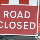 Road closure sign